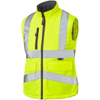 Leo Workwear BWL01-YSandymereHi Vis Ladies Bodywarmer Yellow